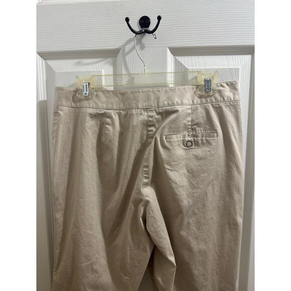 Liz by Liz Claiborne Champagne Beige Work Pants Slacks Office 10P Snap Pockets - Picture 4 of 9